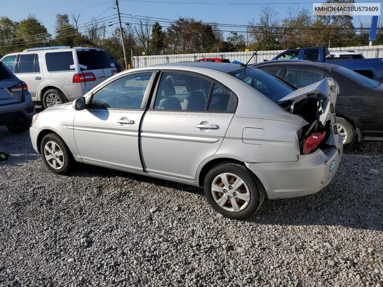 2011 Hyundai Accent Gls VIN: KMHCN4AC3BU573609 Lot: 76062014