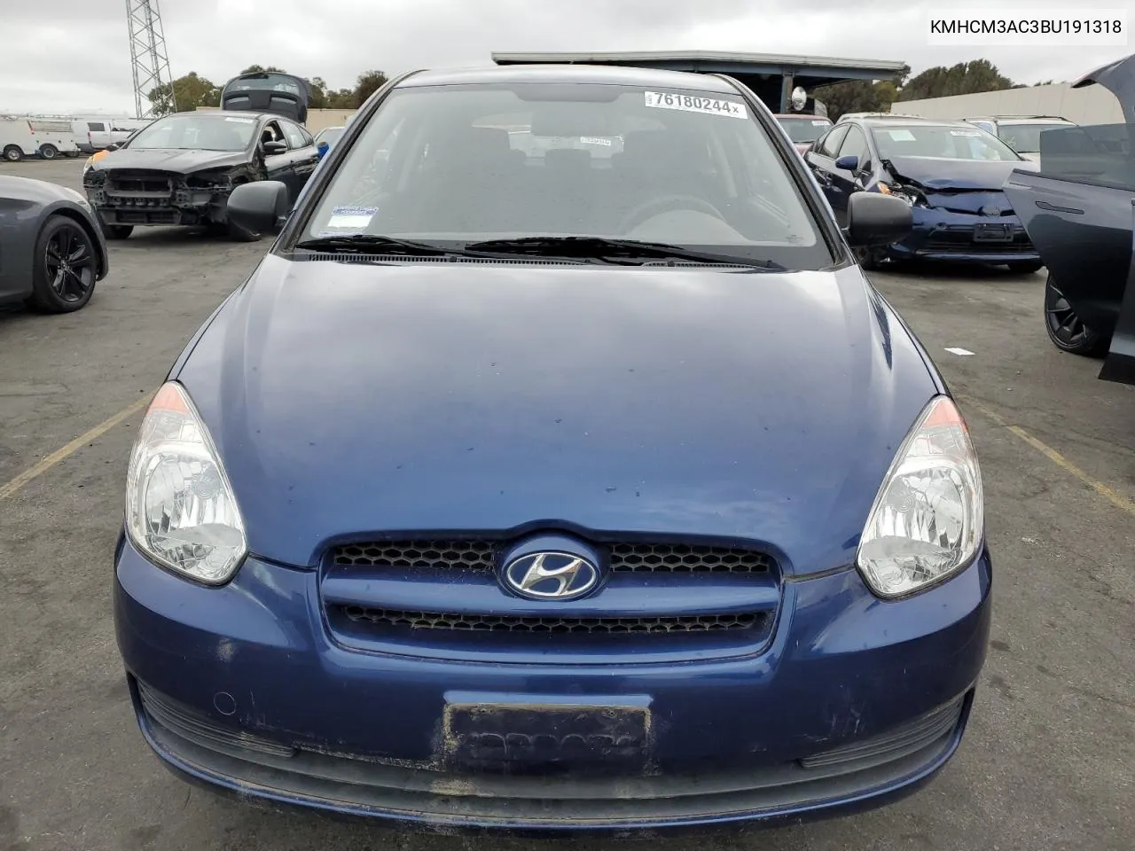 2011 Hyundai Accent Gl VIN: KMHCM3AC3BU191318 Lot: 76180244