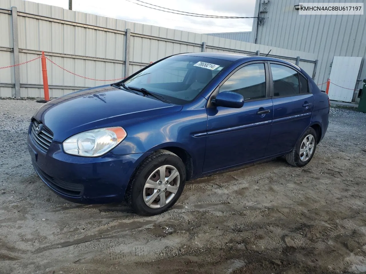 2011 Hyundai Accent Gls VIN: KMHCN4AC8BU617197 Lot: 78658214