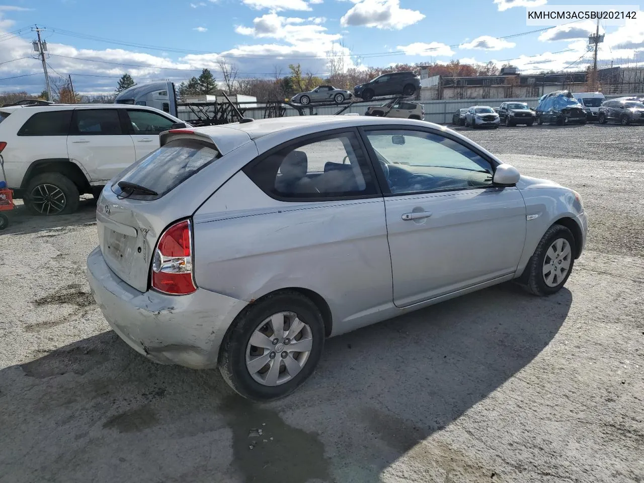 2011 Hyundai Accent Gl VIN: KMHCM3AC5BU202142 Lot: 79236224