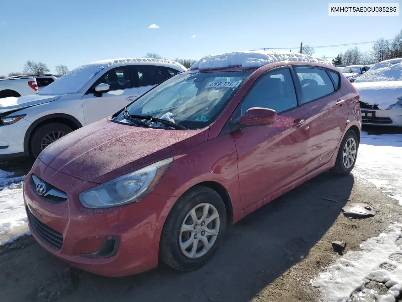 2012 Hyundai Accent Gls VIN: KMHCT5AE0CU035285 Lot: 42894724