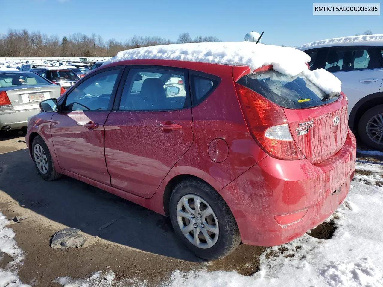 2012 Hyundai Accent Gls VIN: KMHCT5AE0CU035285 Lot: 42894724