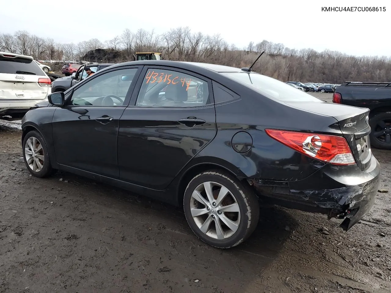 2012 Hyundai Accent Gls VIN: KMHCU4AE7CU068615 Lot: 43315044