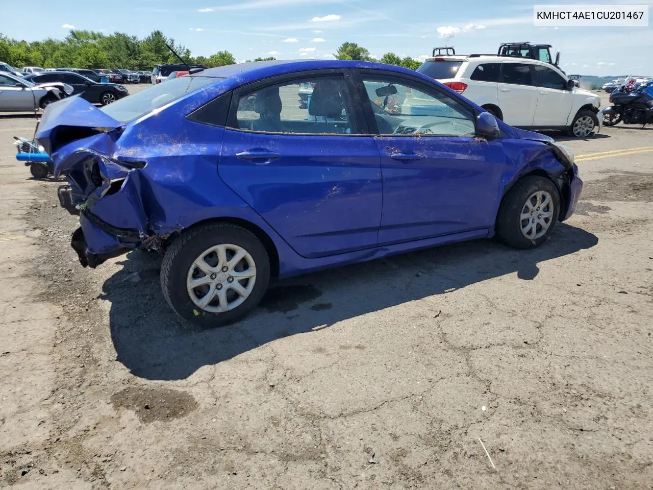 2012 Hyundai Accent Gls VIN: KMHCT4AE1CU201467 Lot: 61709084