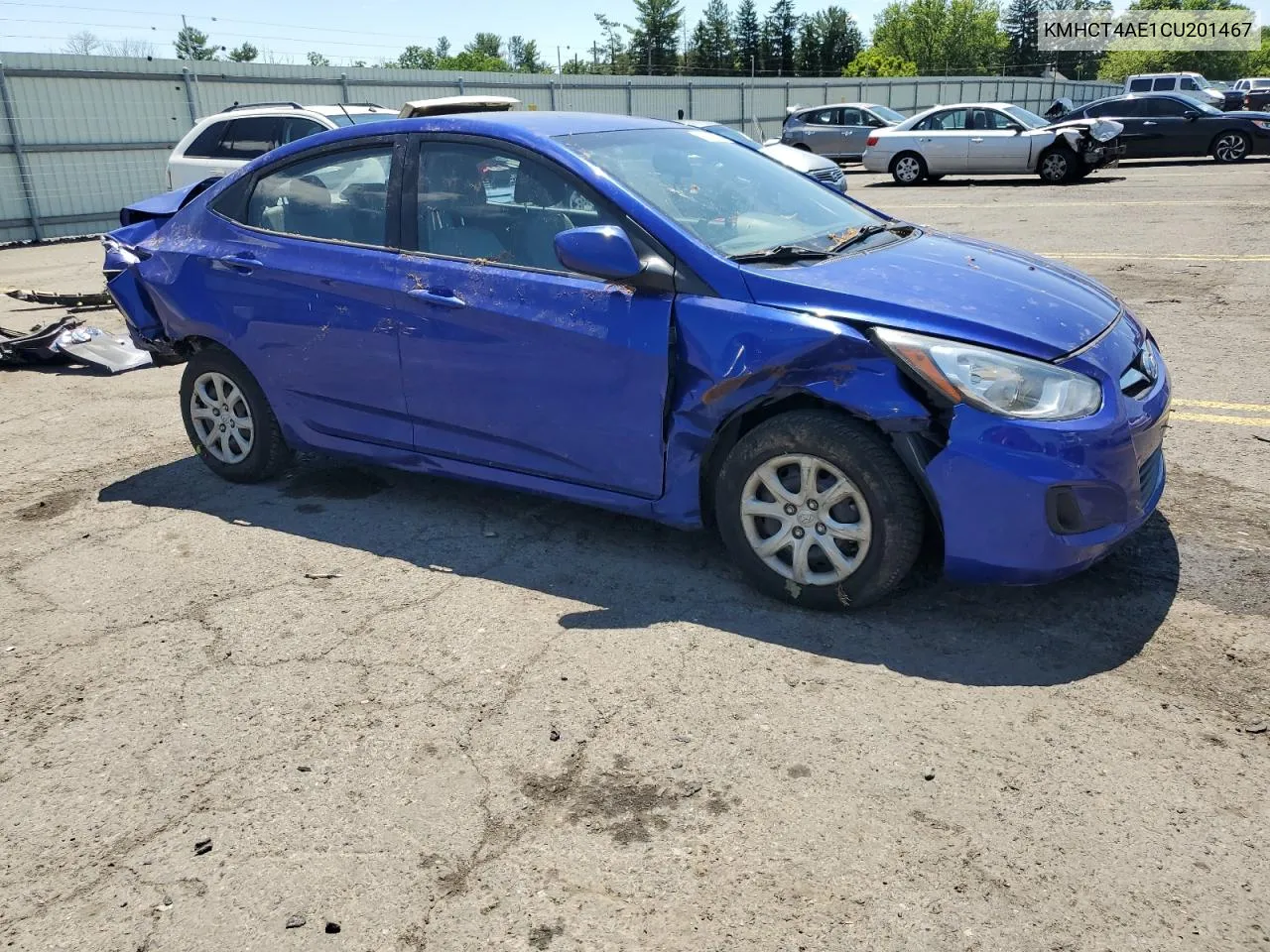 2012 Hyundai Accent Gls VIN: KMHCT4AE1CU201467 Lot: 61709084