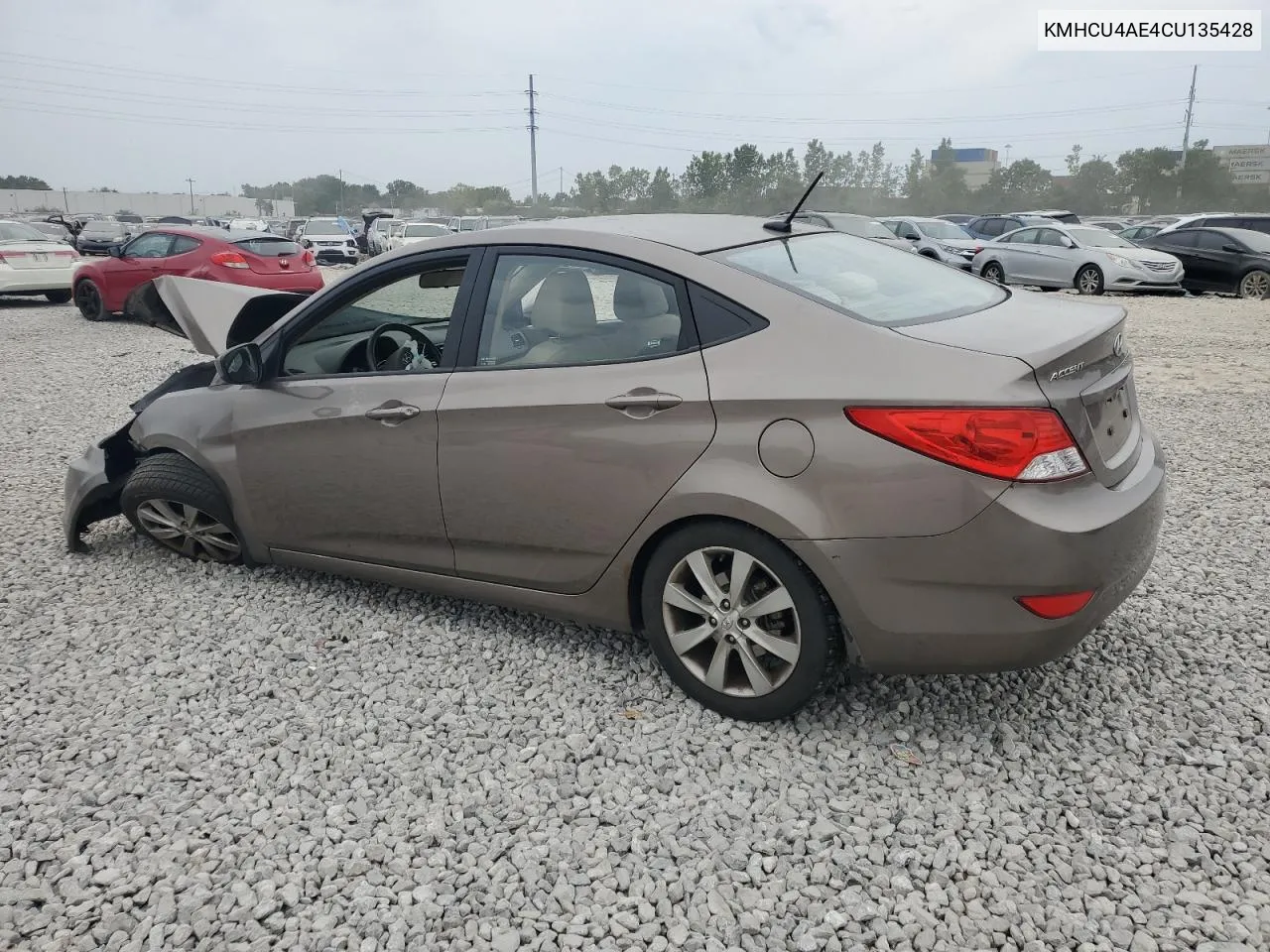 2012 Hyundai Accent Gls VIN: KMHCU4AE4CU135428 Lot: 67485744