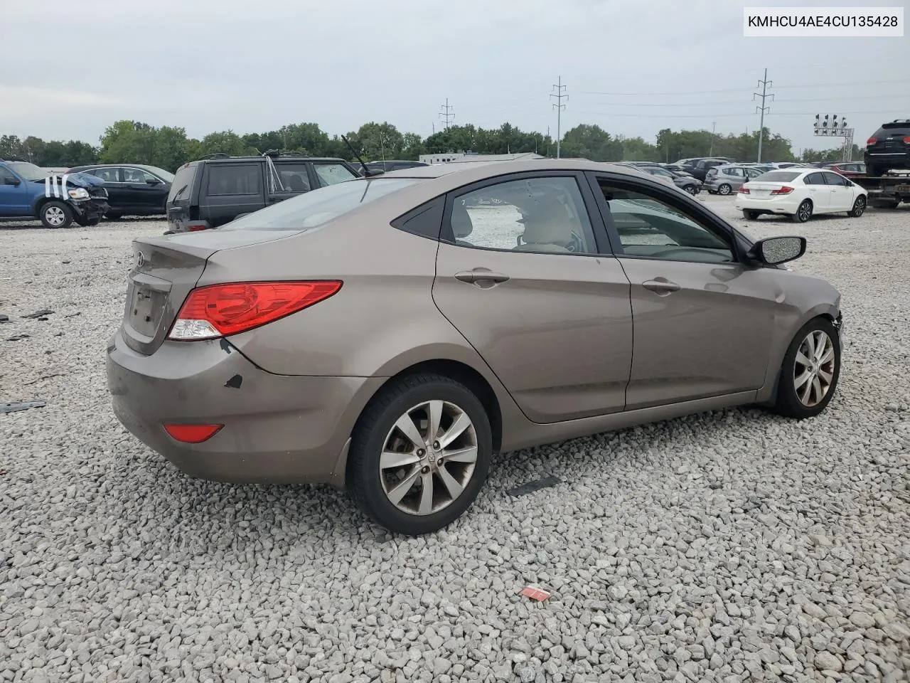 2012 Hyundai Accent Gls VIN: KMHCU4AE4CU135428 Lot: 67485744