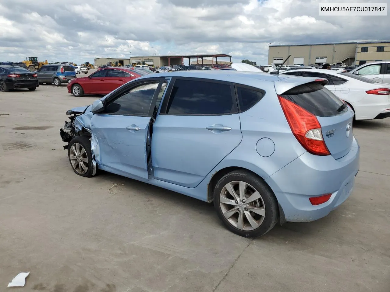 2012 Hyundai Accent Gls VIN: KMHCU5AE7CU017847 Lot: 71350774