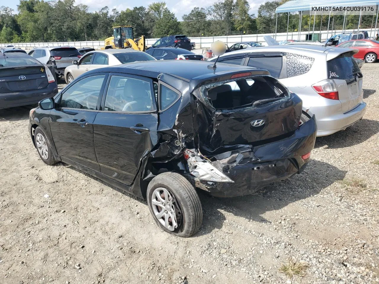 2012 Hyundai Accent Gls VIN: KMHCT5AE4CU039176 Lot: 71704414