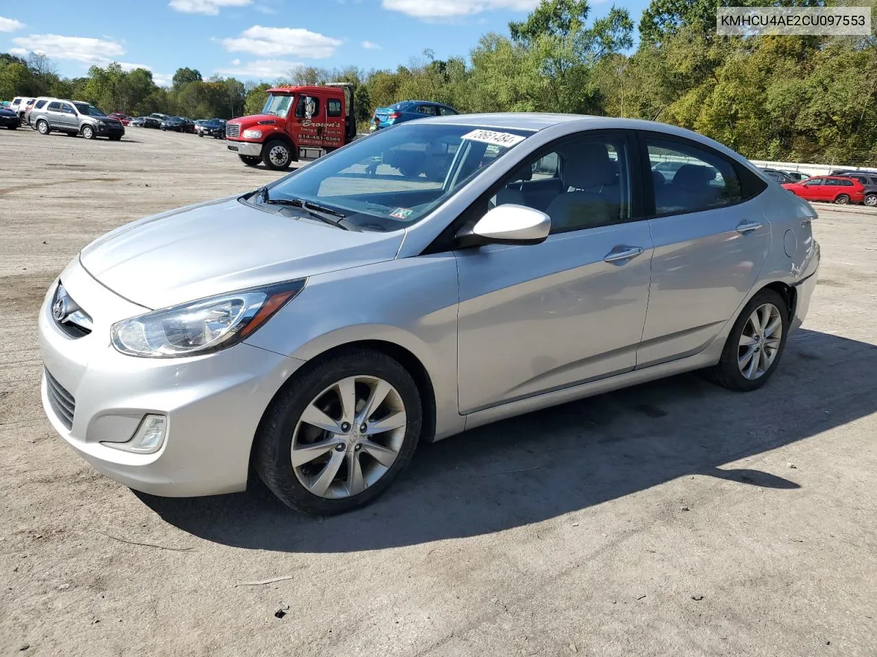 2012 Hyundai Accent Gls VIN: KMHCU4AE2CU097553 Lot: 73661484