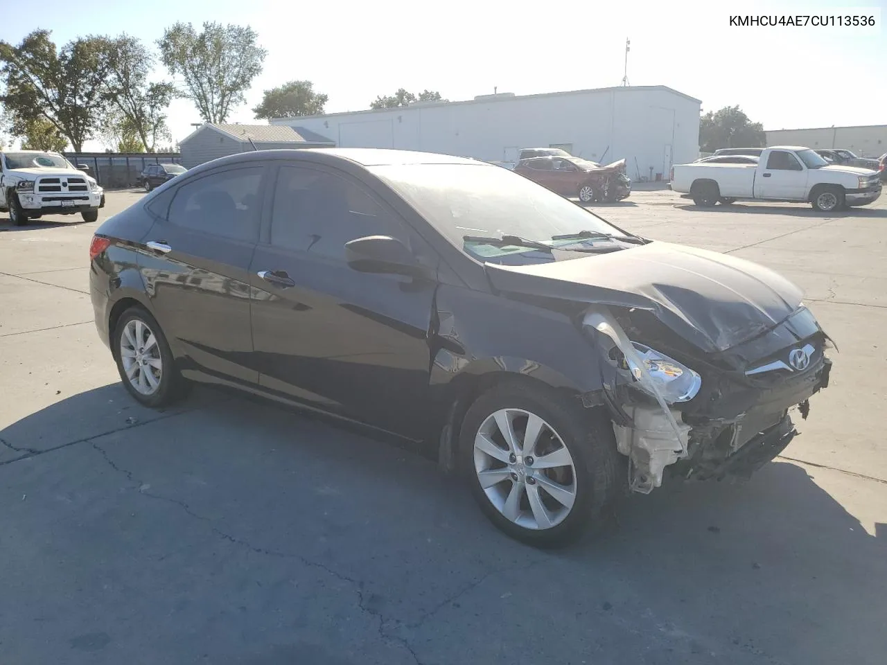 2012 Hyundai Accent Gls VIN: KMHCU4AE7CU113536 Lot: 74374614