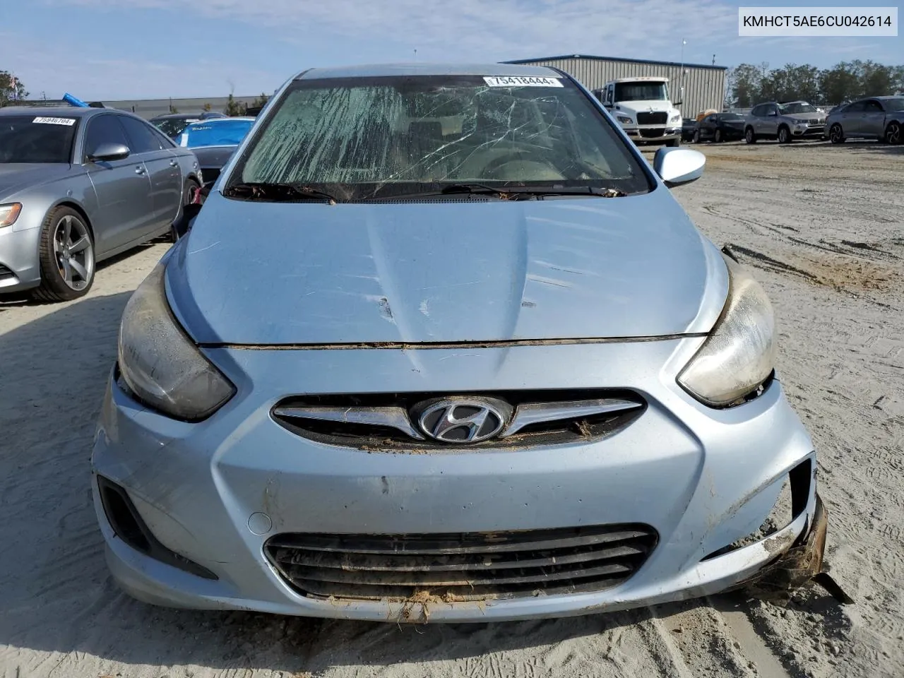 2012 Hyundai Accent Gls VIN: KMHCT5AE6CU042614 Lot: 75418444