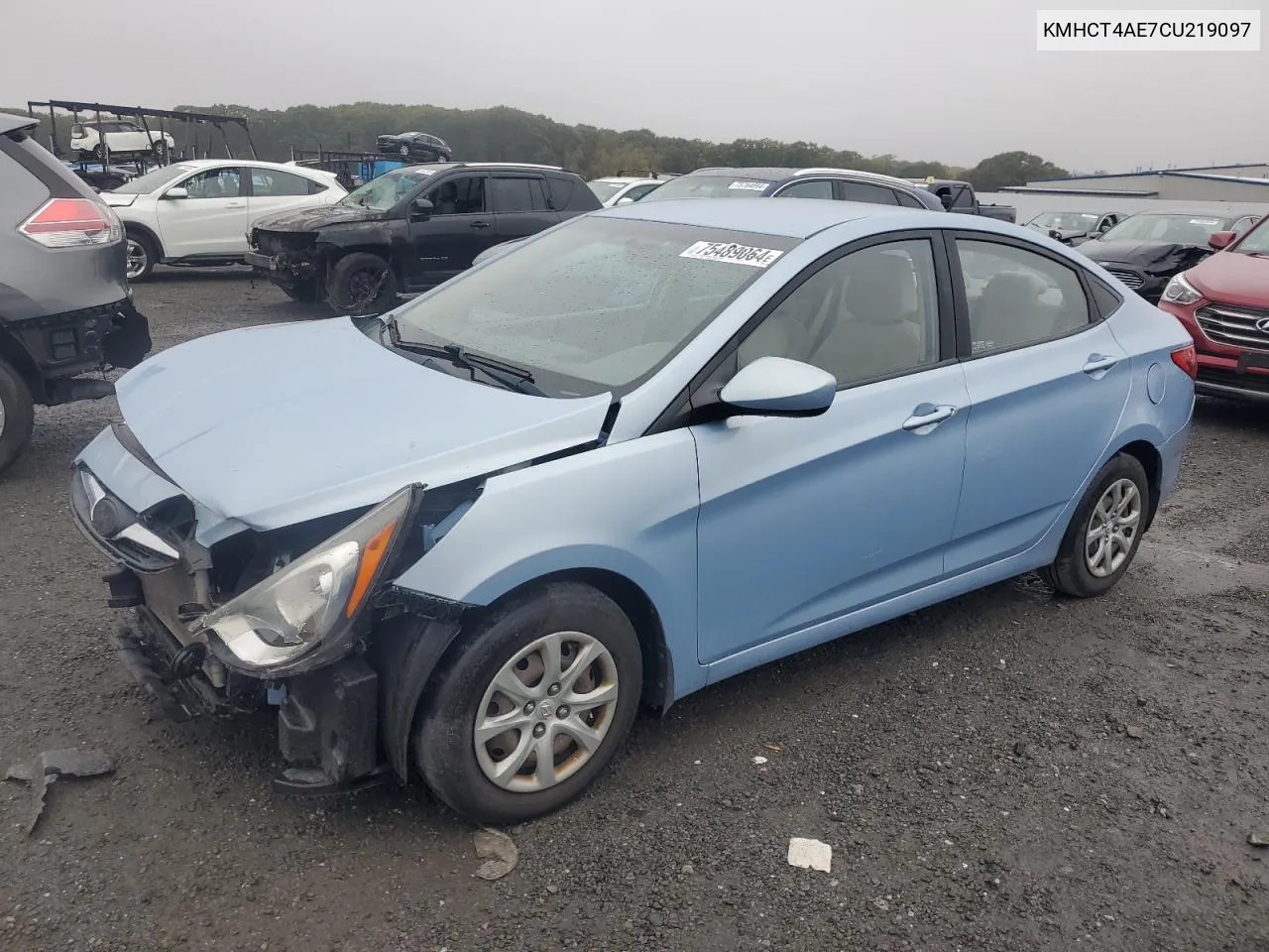 2012 Hyundai Accent Gls VIN: KMHCT4AE7CU219097 Lot: 75489064