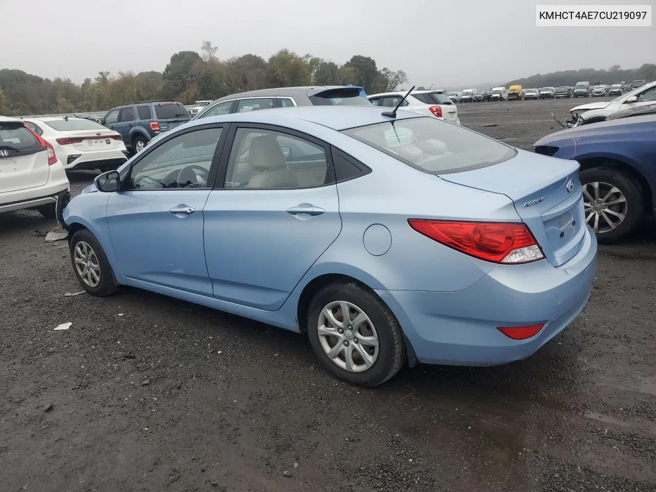 2012 Hyundai Accent Gls VIN: KMHCT4AE7CU219097 Lot: 75489064