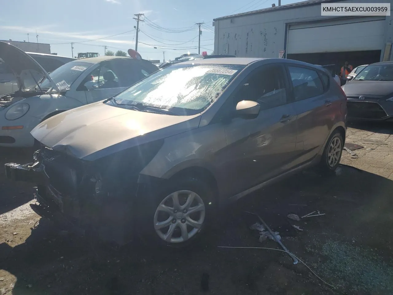 KMHCT5AEXCU003959 2012 Hyundai Accent Gls