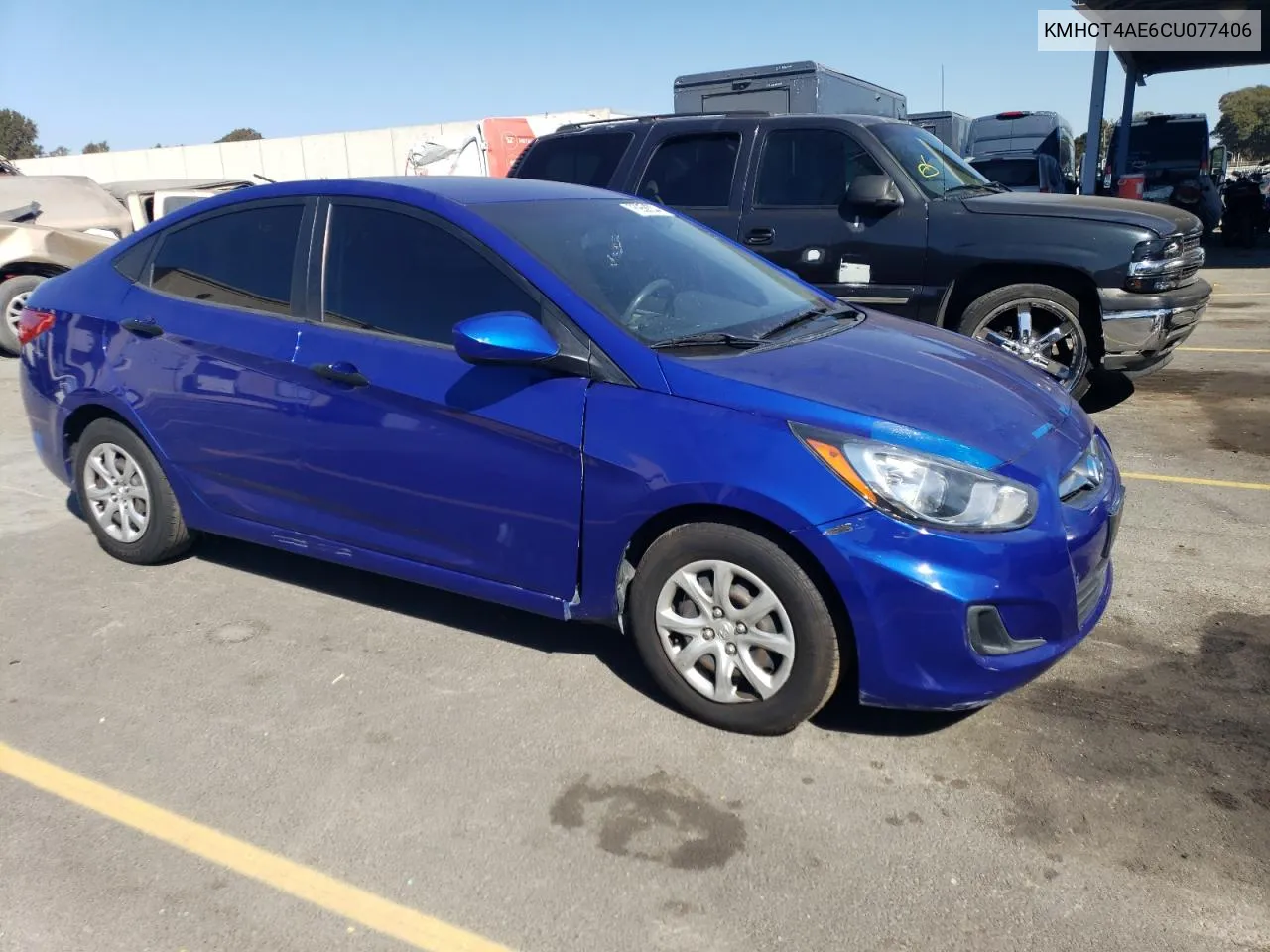 2012 Hyundai Accent Gls VIN: KMHCT4AE6CU077406 Lot: 75953534