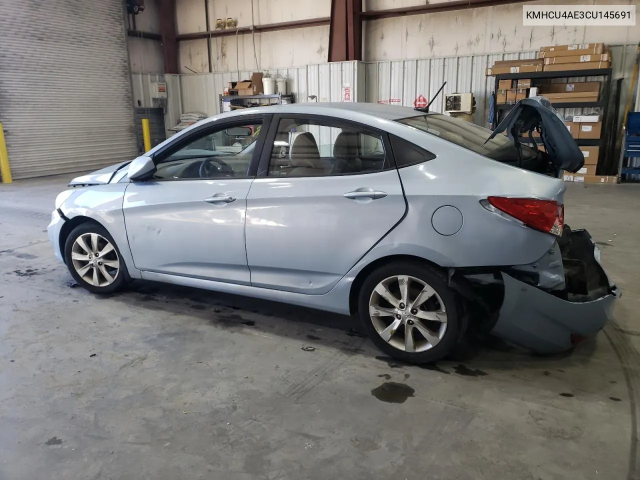 2012 Hyundai Accent Gls VIN: KMHCU4AE3CU145691 Lot: 76109214