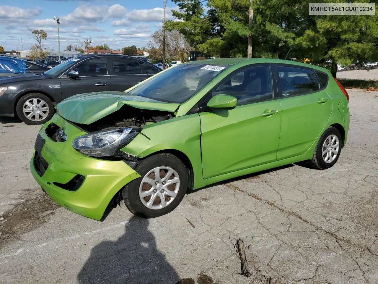 2012 Hyundai Accent Gls VIN: KMHCT5AE1CU010234 Lot: 76240424