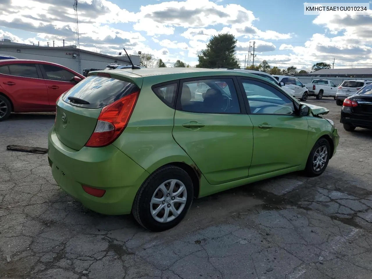 2012 Hyundai Accent Gls VIN: KMHCT5AE1CU010234 Lot: 76240424