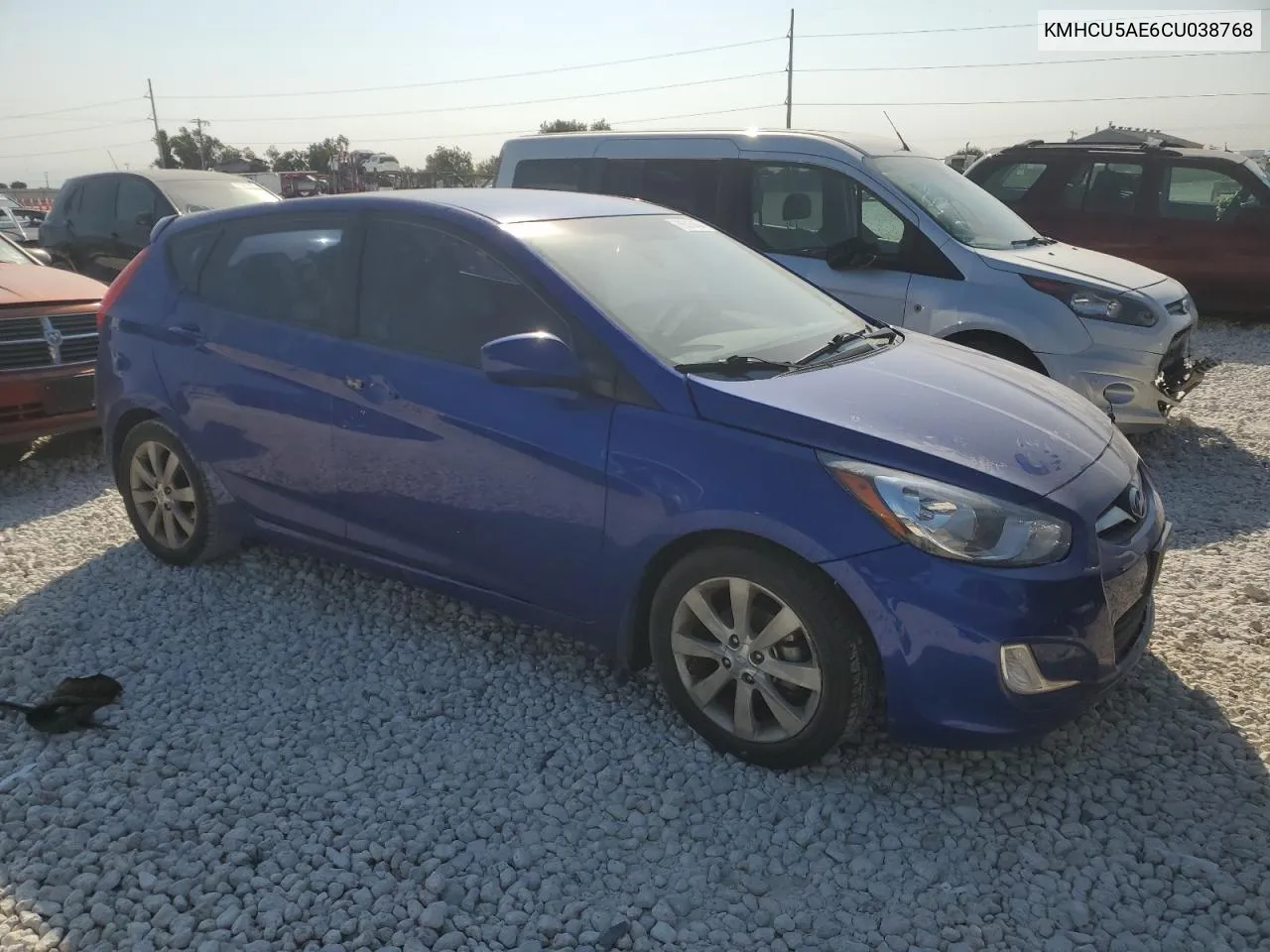 2012 Hyundai Accent Gls VIN: KMHCU5AE6CU038768 Lot: 76515434