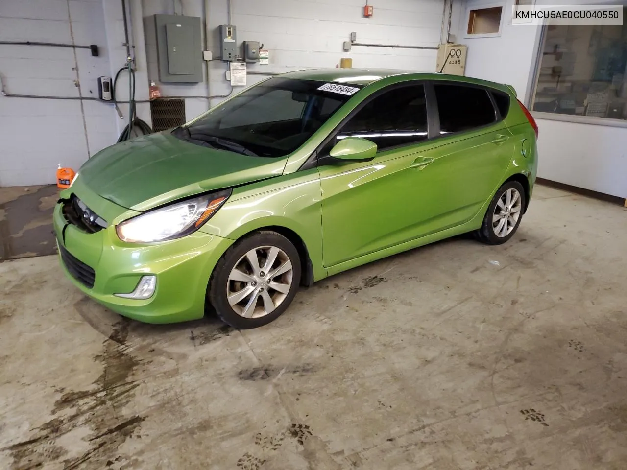 2012 Hyundai Accent Gls VIN: KMHCU5AE0CU040550 Lot: 76518494