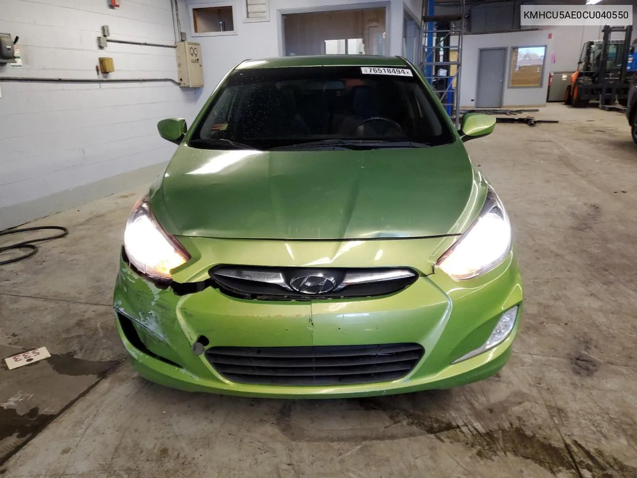 2012 Hyundai Accent Gls VIN: KMHCU5AE0CU040550 Lot: 76518494