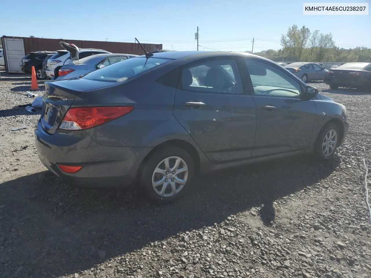 2012 Hyundai Accent Gls VIN: KMHCT4AE6CU238207 Lot: 76572204