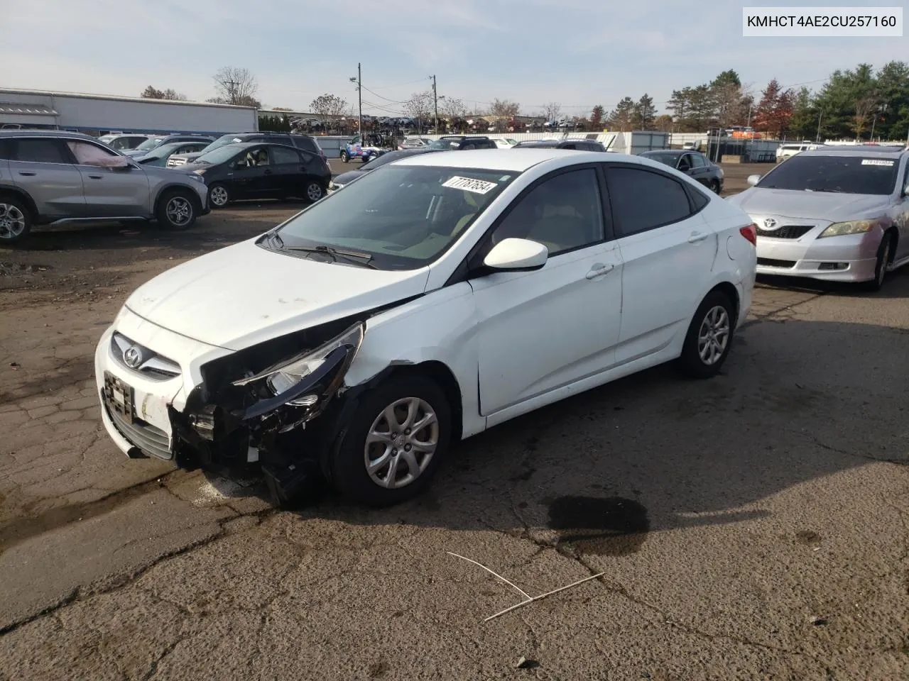 2012 Hyundai Accent Gls VIN: KMHCT4AE2CU257160 Lot: 77787654