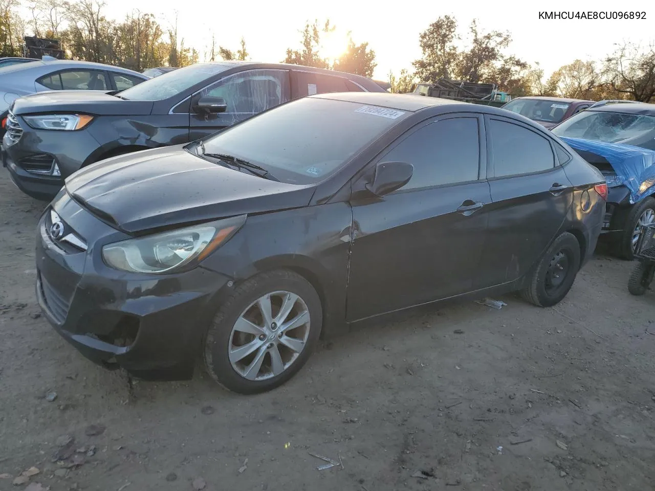 2012 Hyundai Accent Gls VIN: KMHCU4AE8CU096892 Lot: 78284724