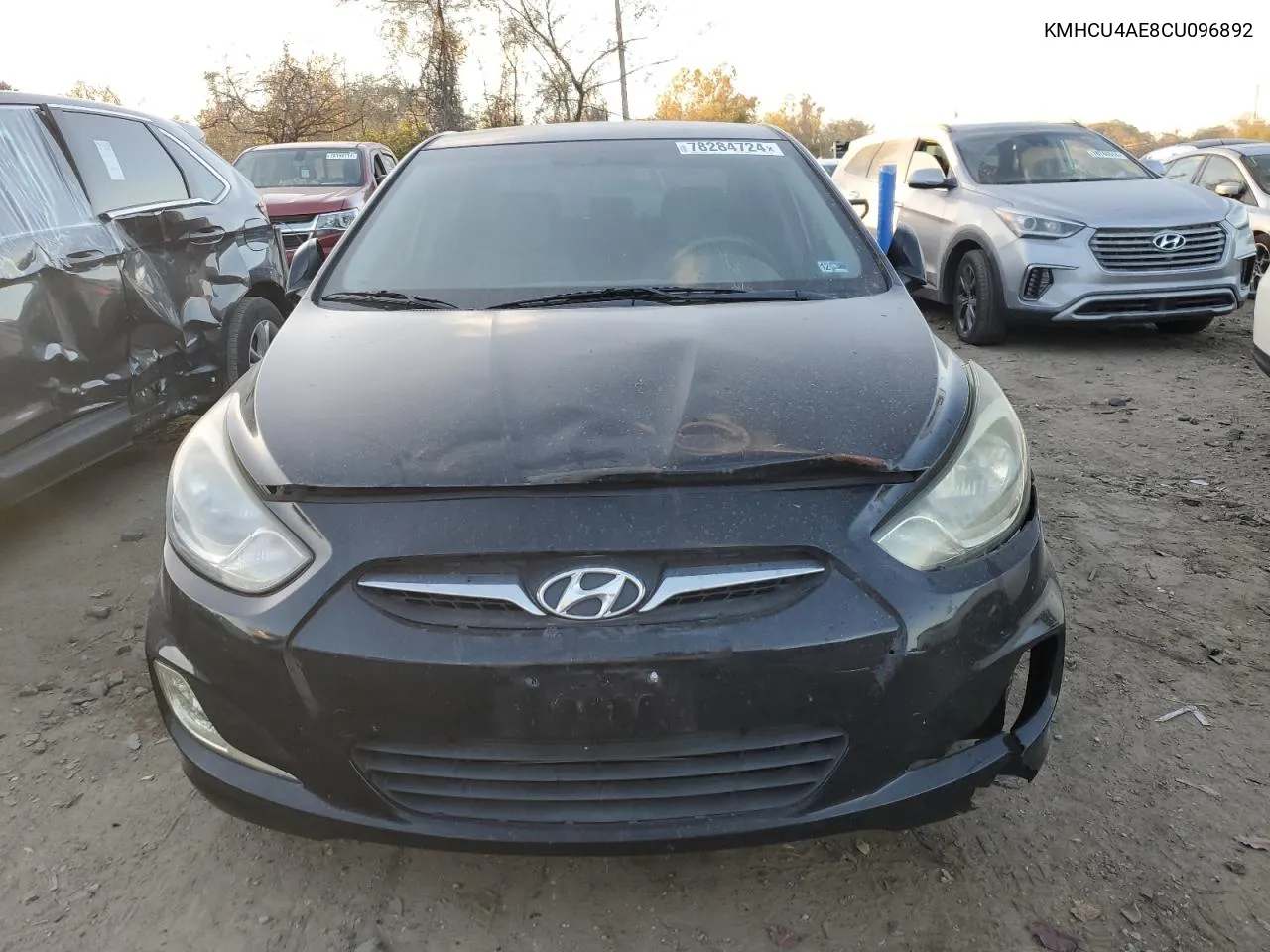 2012 Hyundai Accent Gls VIN: KMHCU4AE8CU096892 Lot: 78284724