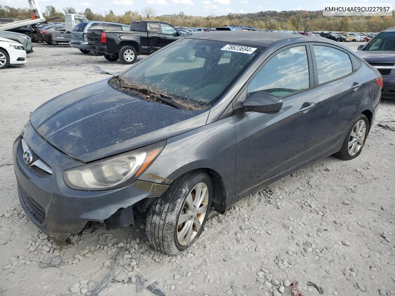 2012 Hyundai Accent Gls VIN: KMHCU4AE9CU227957 Lot: 78623694