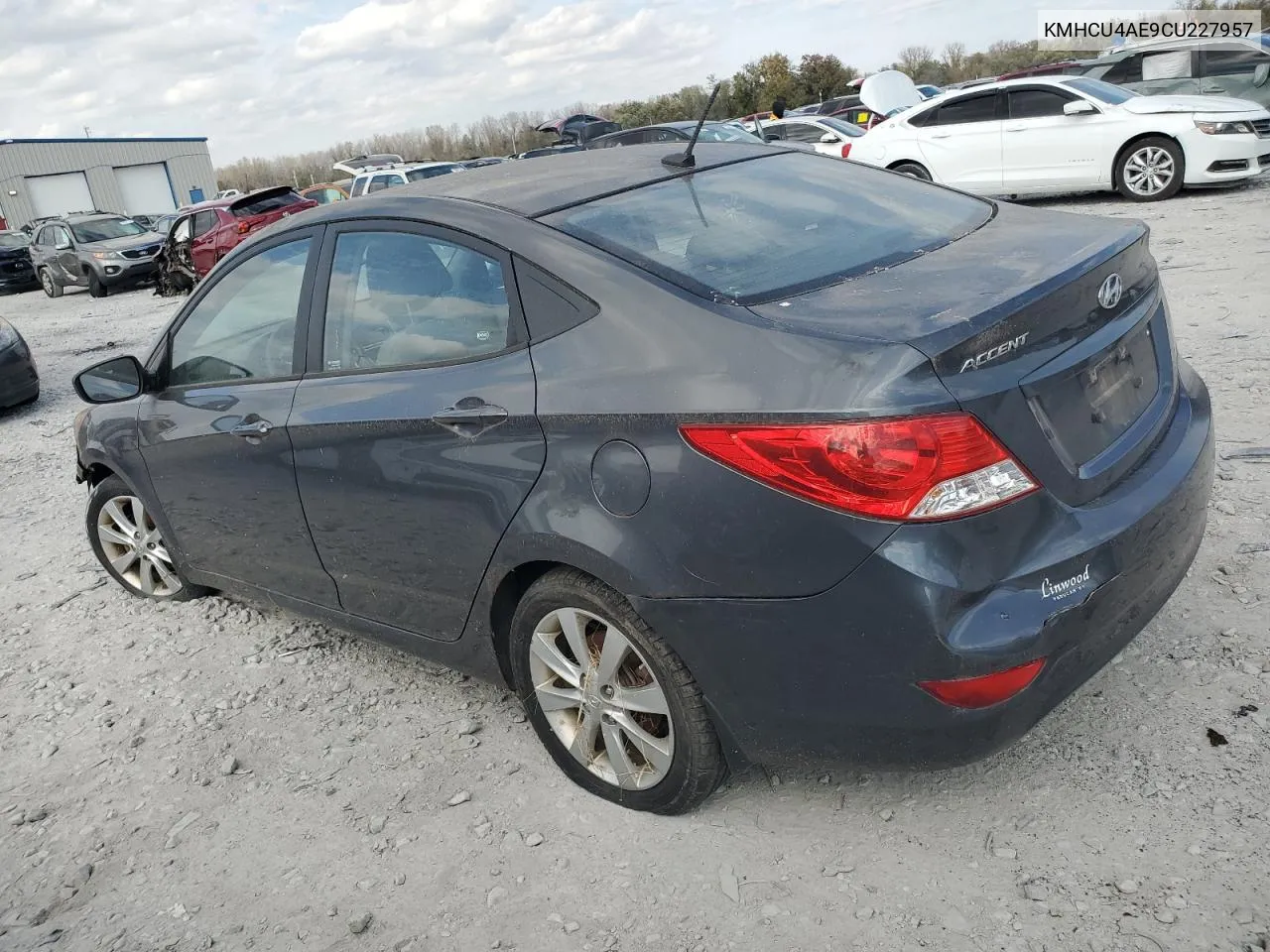 2012 Hyundai Accent Gls VIN: KMHCU4AE9CU227957 Lot: 78623694