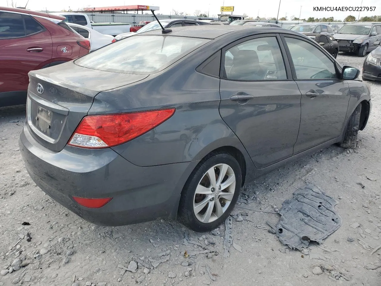 2012 Hyundai Accent Gls VIN: KMHCU4AE9CU227957 Lot: 78623694