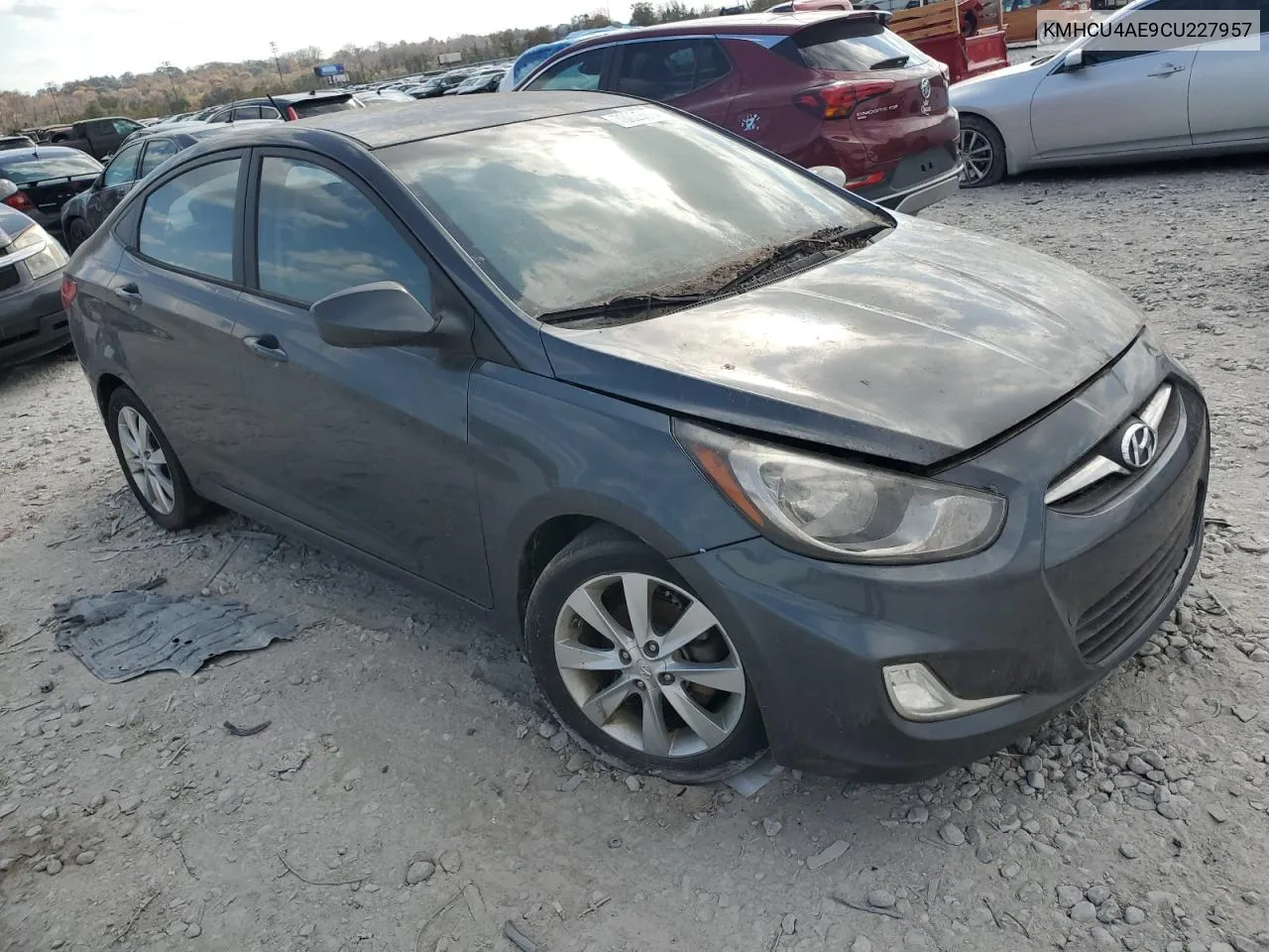 2012 Hyundai Accent Gls VIN: KMHCU4AE9CU227957 Lot: 78623694