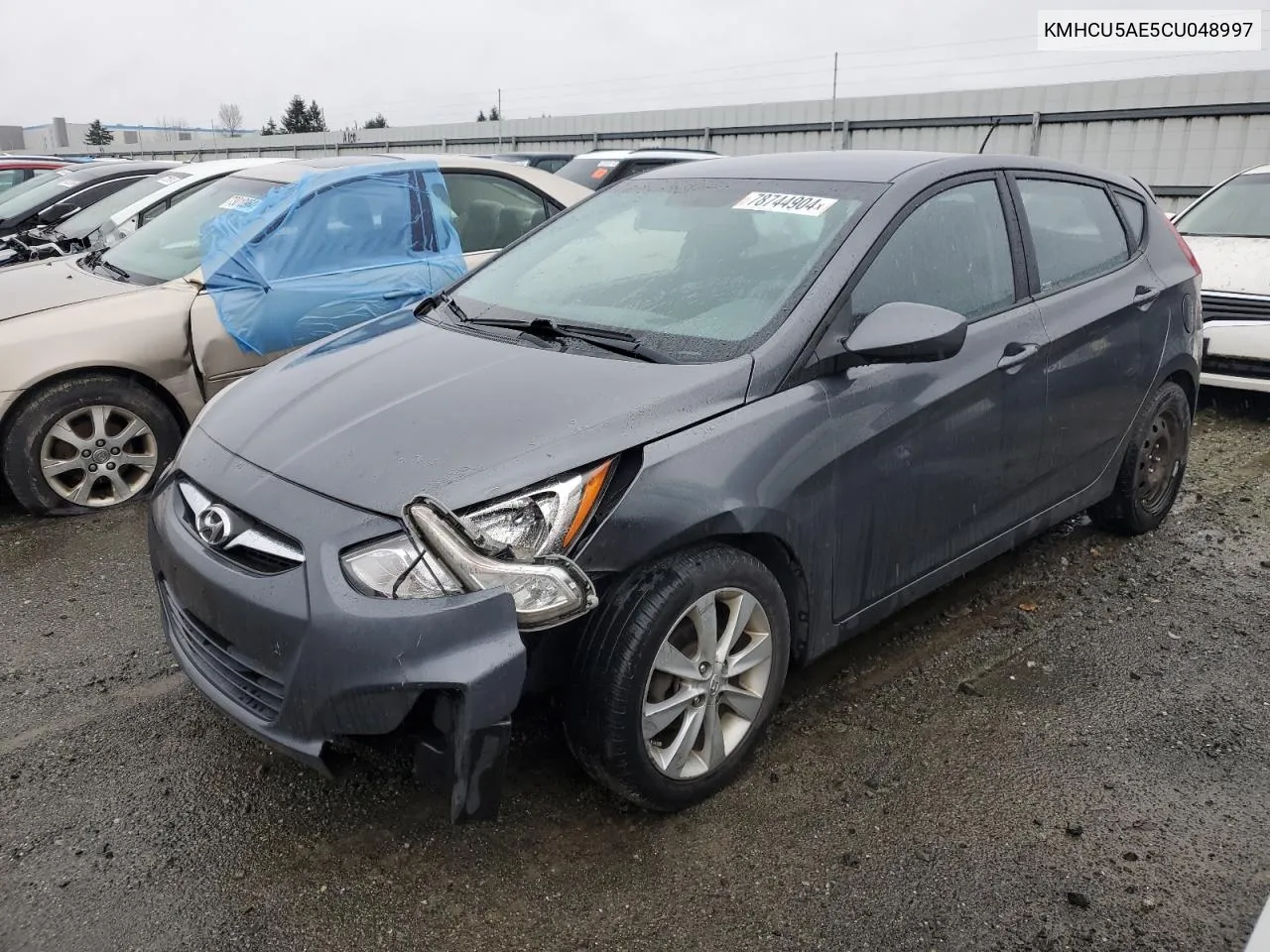 2012 Hyundai Accent Gls VIN: KMHCU5AE5CU048997 Lot: 78744904