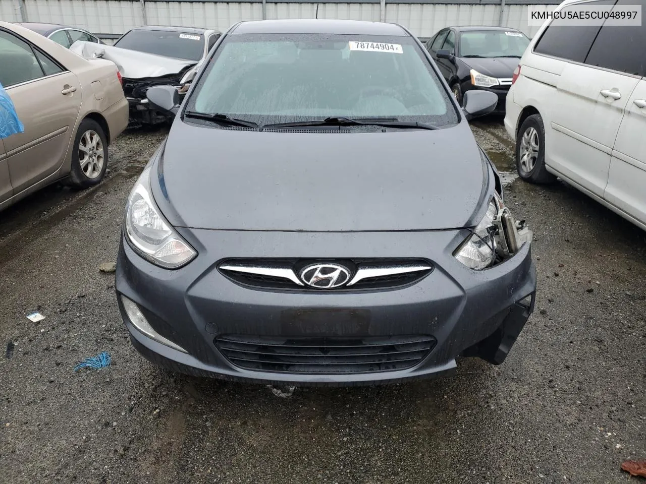 2012 Hyundai Accent Gls VIN: KMHCU5AE5CU048997 Lot: 78744904