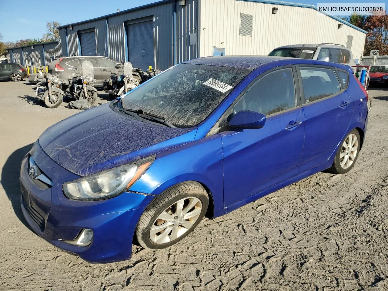 2012 Hyundai Accent Gls VIN: KMHCU5AE5CU032878 Lot: 78886184