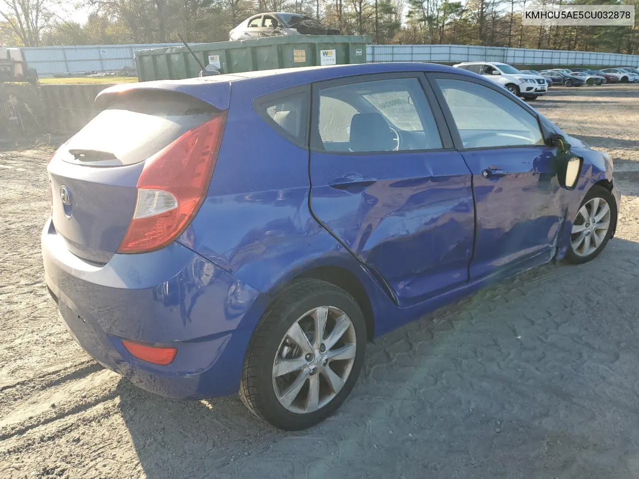 2012 Hyundai Accent Gls VIN: KMHCU5AE5CU032878 Lot: 78886184