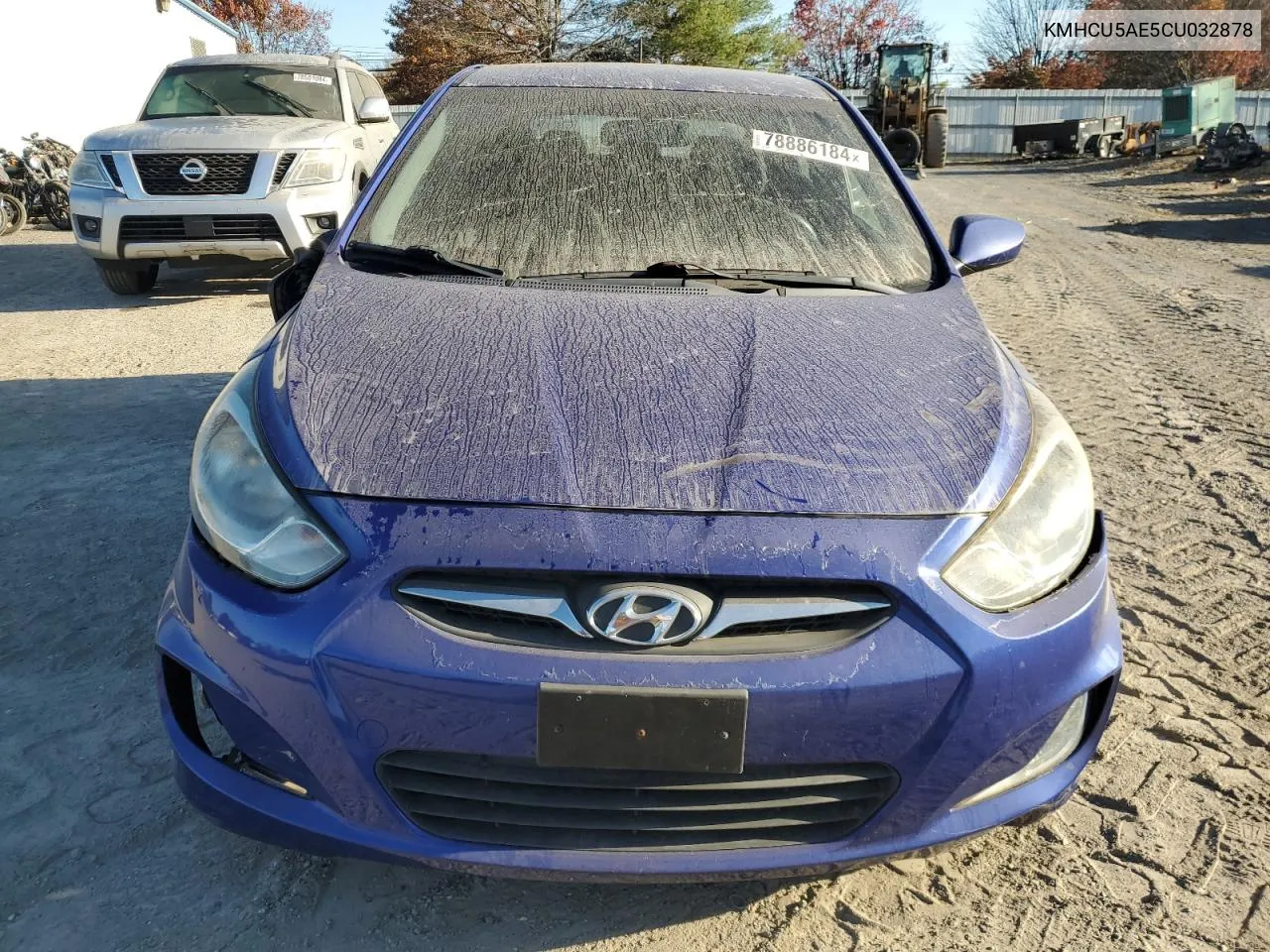 2012 Hyundai Accent Gls VIN: KMHCU5AE5CU032878 Lot: 78886184