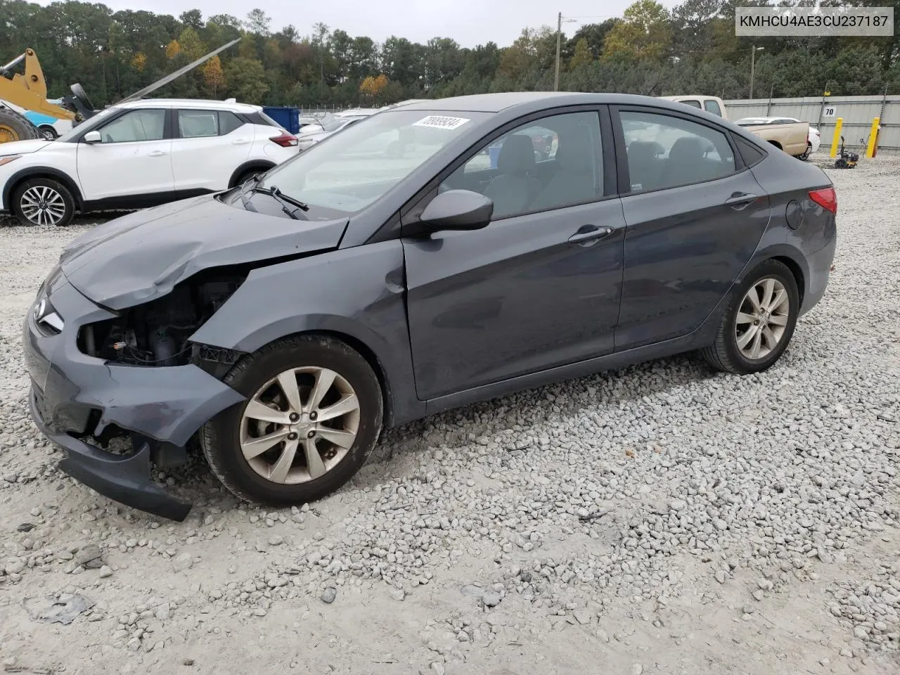 2012 Hyundai Accent Gls VIN: KMHCU4AE3CU237187 Lot: 78989934