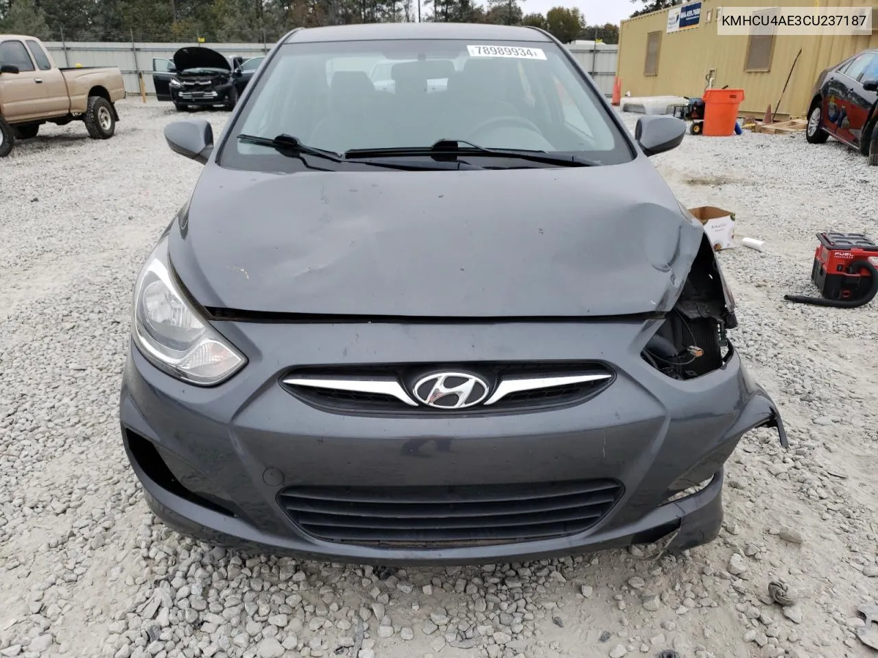 2012 Hyundai Accent Gls VIN: KMHCU4AE3CU237187 Lot: 78989934