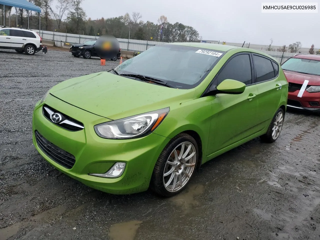 2012 Hyundai Accent Gls VIN: KMHCU5AE9CU026985 Lot: 79292104