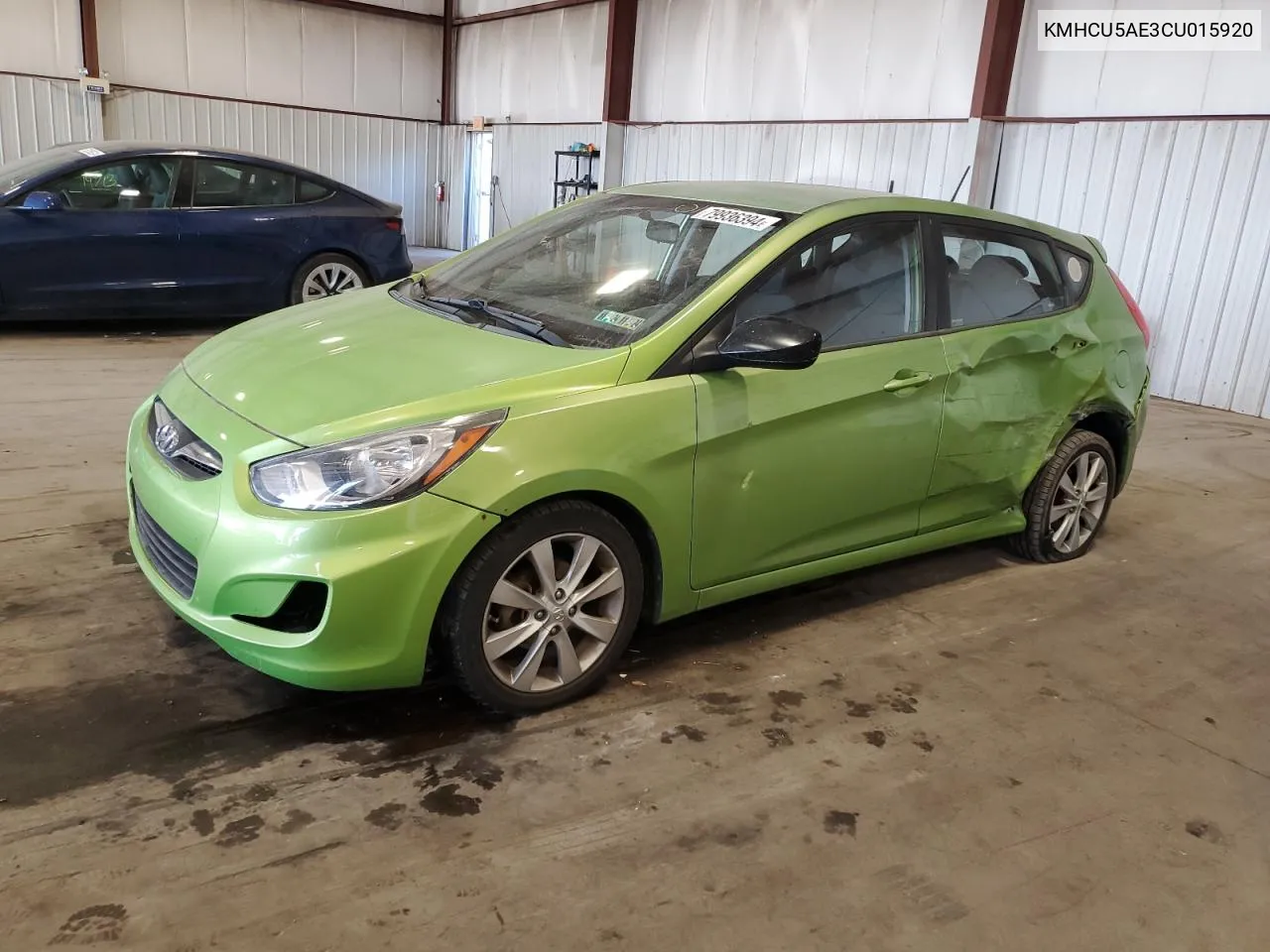 2012 Hyundai Accent Gls VIN: KMHCU5AE3CU015920 Lot: 79936394