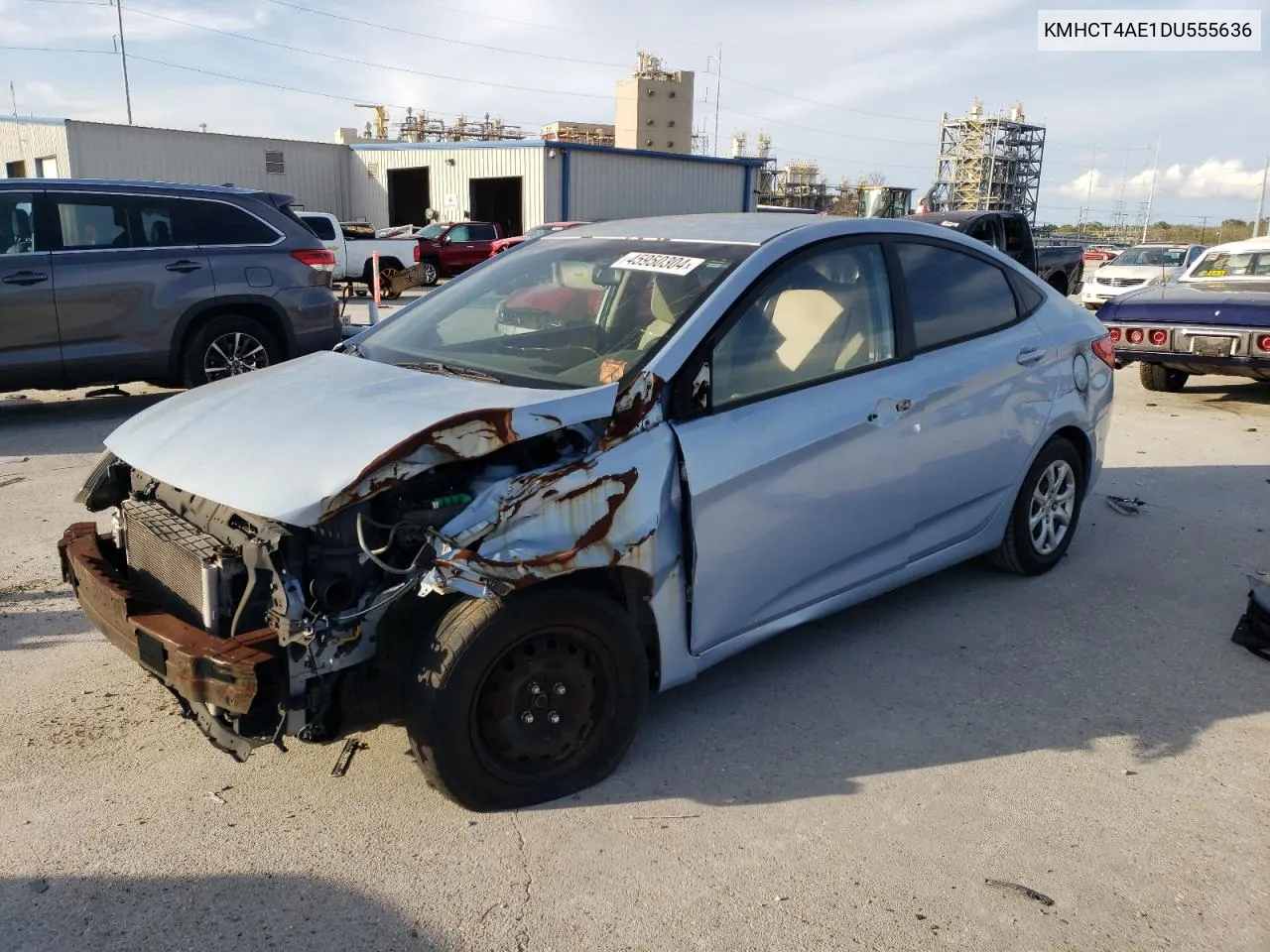 2013 Hyundai Accent Gls VIN: KMHCT4AE1DU555636 Lot: 45950304