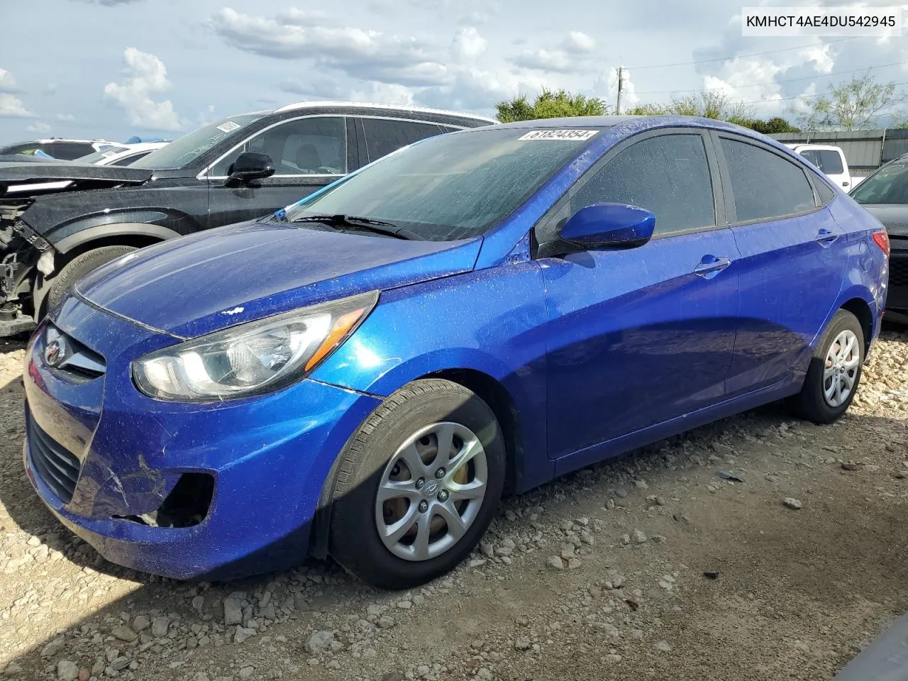 2013 Hyundai Accent Gls VIN: KMHCT4AE4DU542945 Lot: 61824354