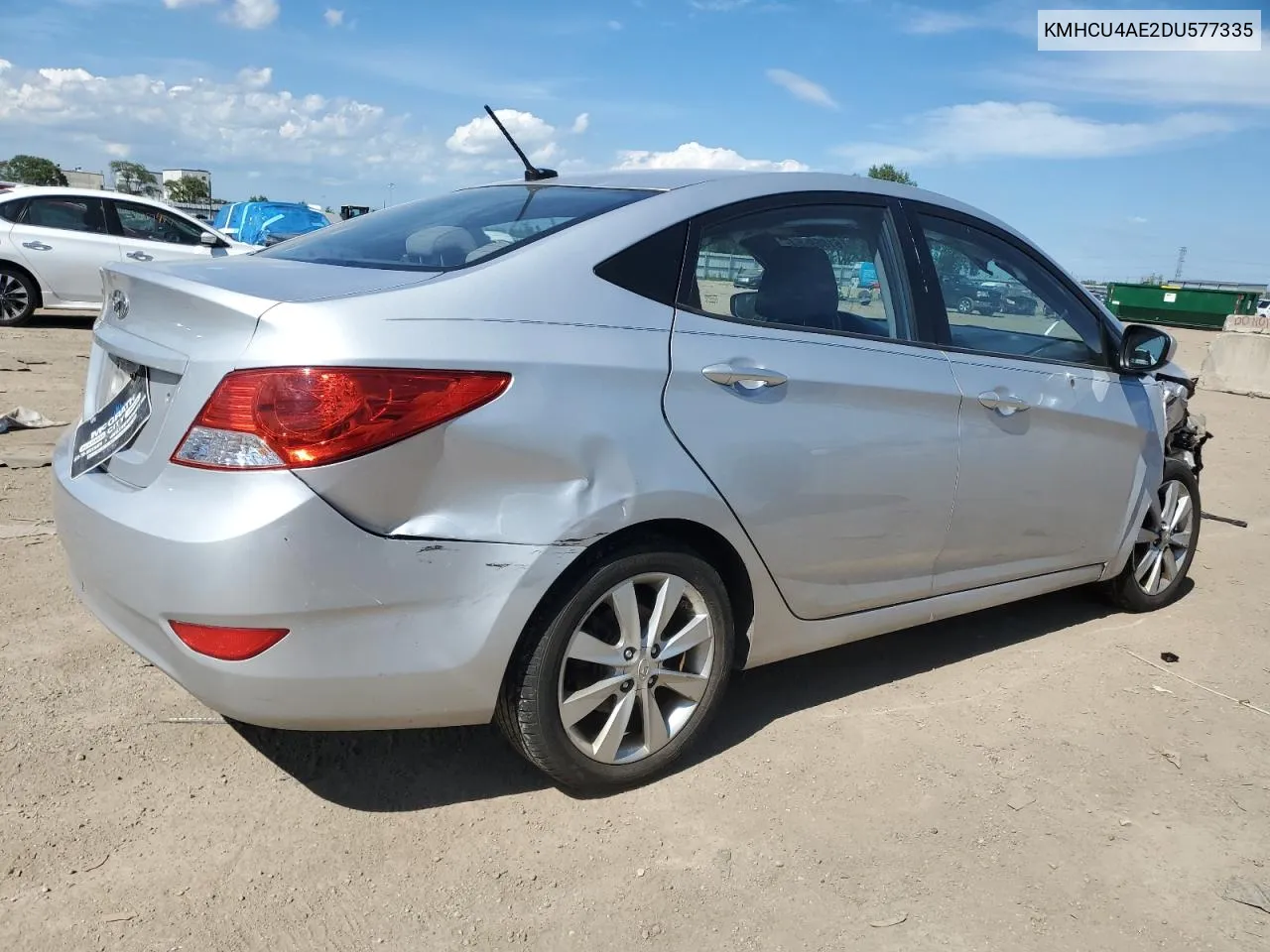 2013 Hyundai Accent Gls VIN: KMHCU4AE2DU577335 Lot: 61869964