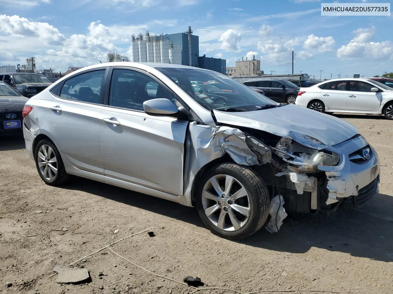 2013 Hyundai Accent Gls VIN: KMHCU4AE2DU577335 Lot: 61869964