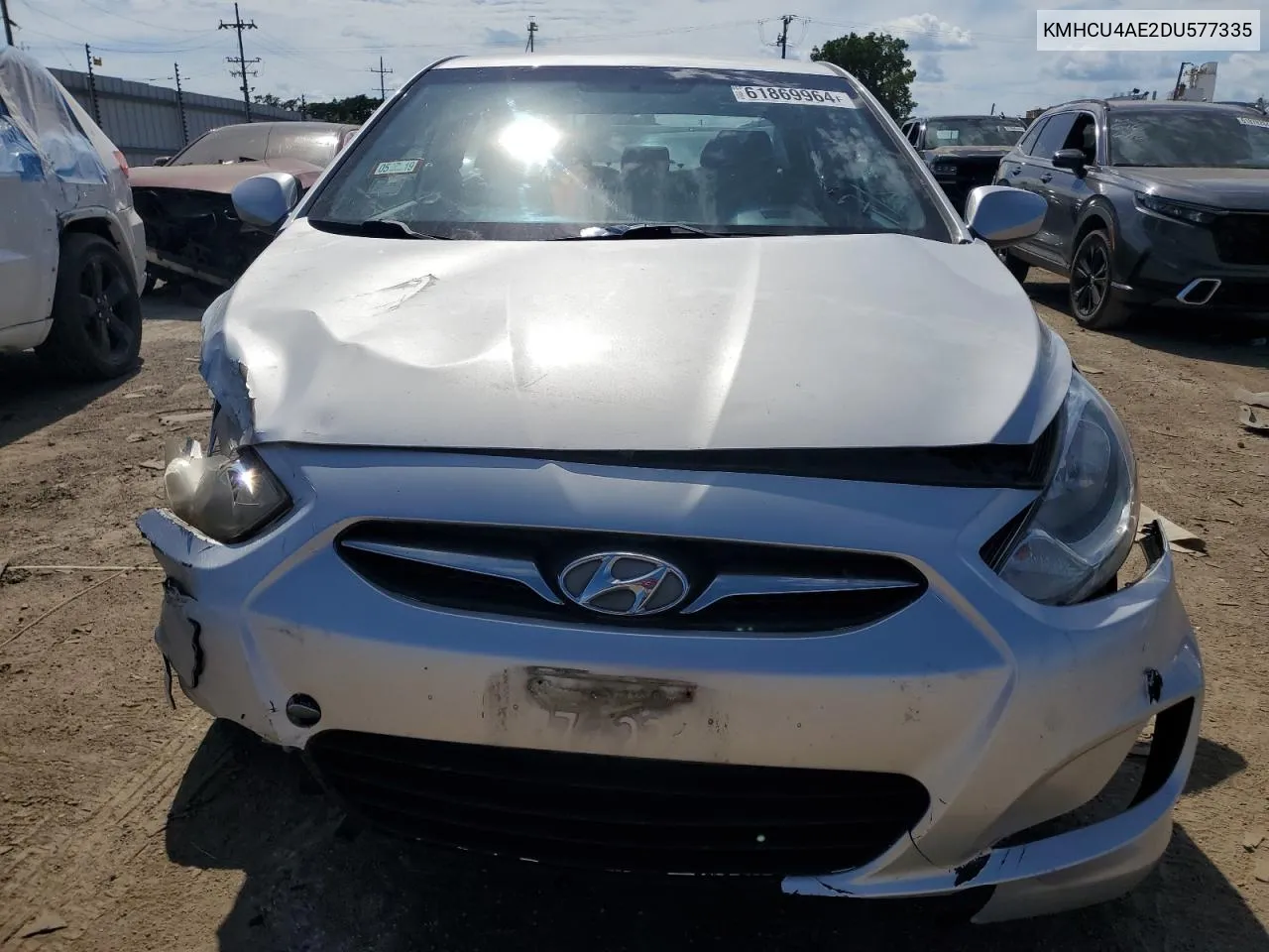 2013 Hyundai Accent Gls VIN: KMHCU4AE2DU577335 Lot: 61869964