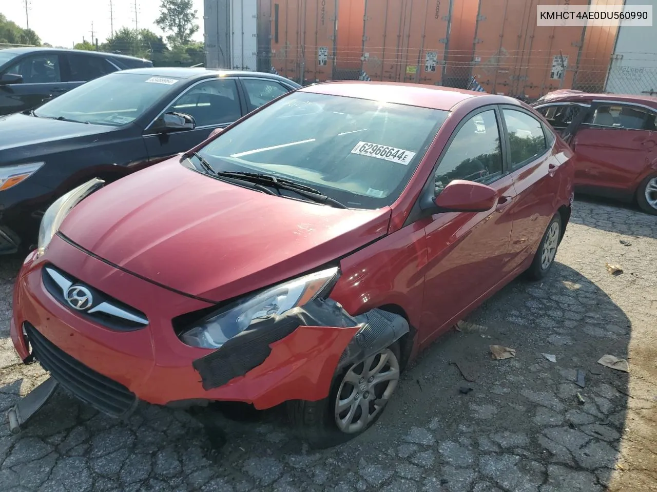 2013 Hyundai Accent Gls VIN: KMHCT4AE0DU560990 Lot: 62966644