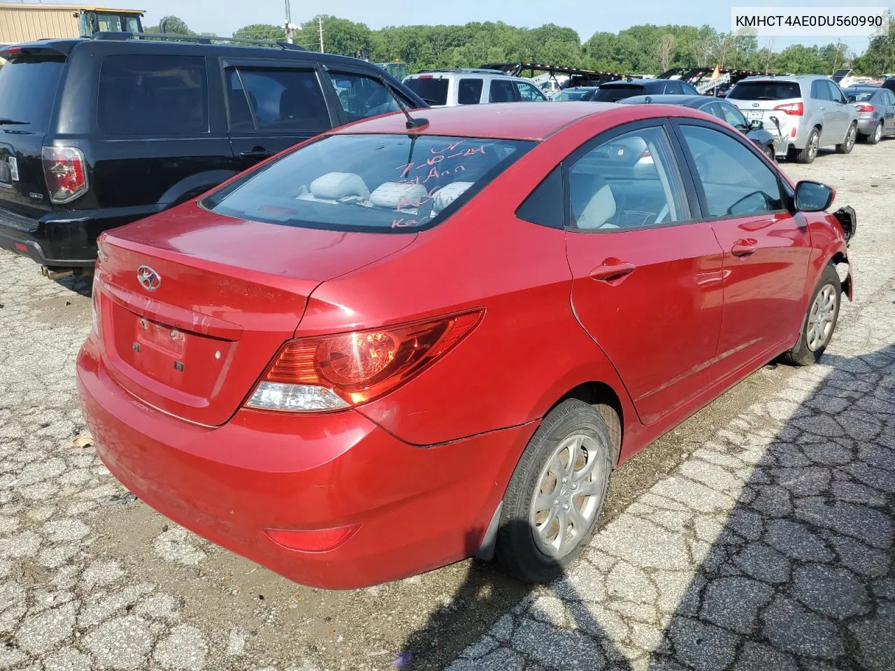 2013 Hyundai Accent Gls VIN: KMHCT4AE0DU560990 Lot: 62966644